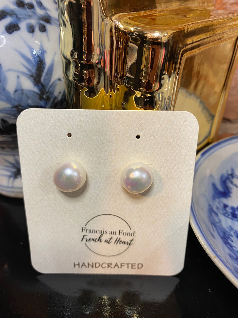 Large Freshwater Pearl Studs