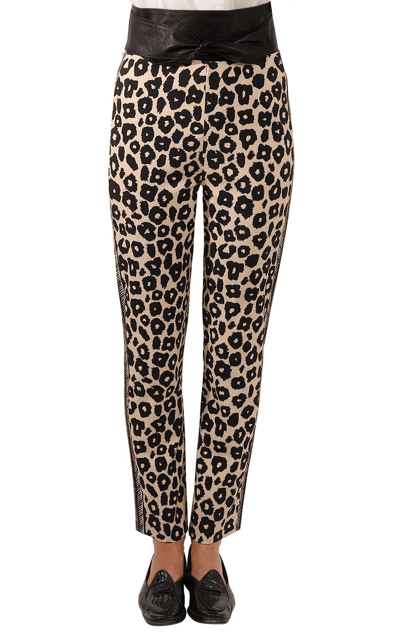 Leopard Pull On Pants