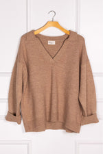 Knit Collared V-Neck Sweater